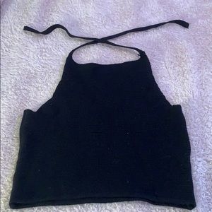 black halter top